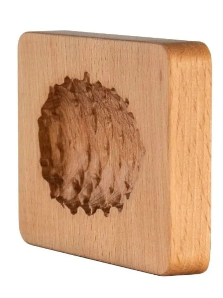 Cedar Cone Embossed cookie mold, cookie cutter, wooden mold, Wooden stamp stamp for gingerbread cookies springerle stamp