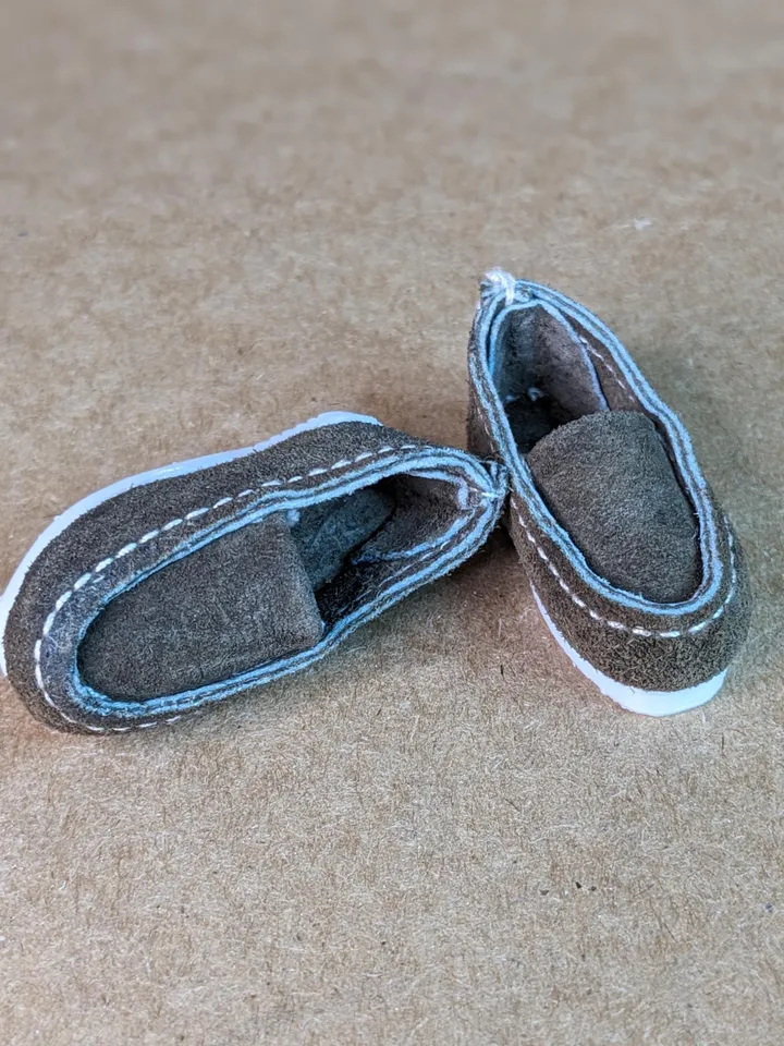 Handmade suede shoes for Fashion male dolls (wide feet)