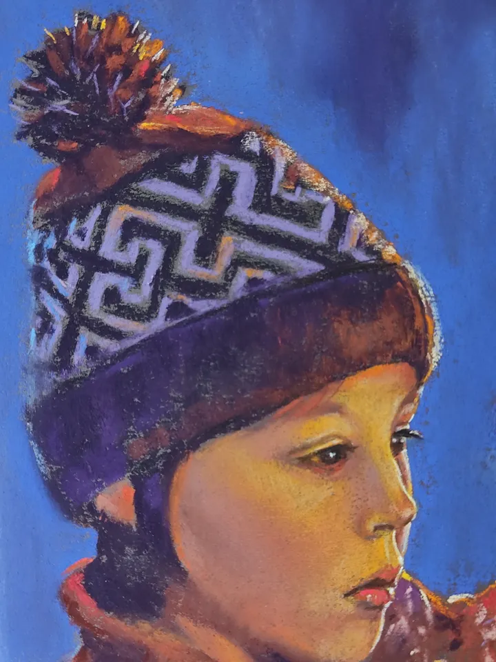 Waiting for a Miracle. Original soft pastel drawing.