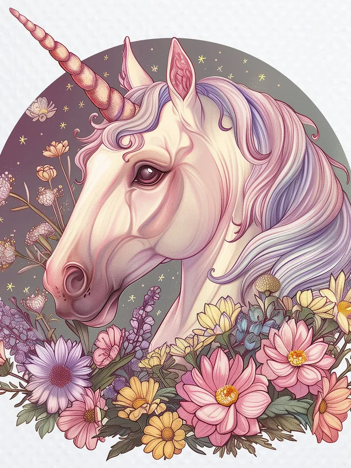 12 Unicorn in flowers Clipart, Unicorn Сlip Art, Cute Unicorn digital download, Flower Unicorn Png, sublimation Unicorn Png
