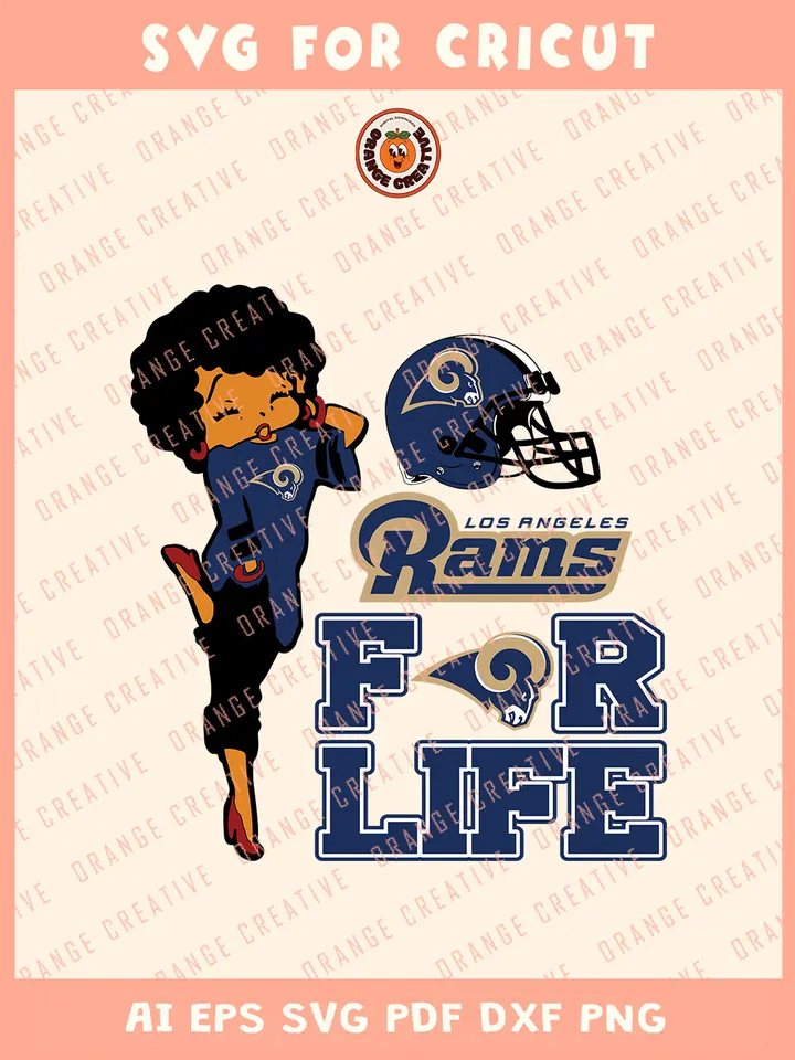 Los Angeles Rams Girl For Life Svg, NFL Rams Team Svg, NFL Football SVG for cricut, Rams Team Gift For Fan, Svg Files for Cricut, Png, Dxf, Digital Download