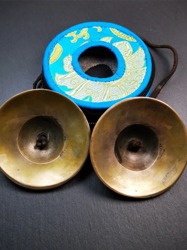 Gandhanra 8.3cm Tibetan Cymbals,Copper Tingsha Bell,Buddhism Ritual Implement,Handmade in Nepal