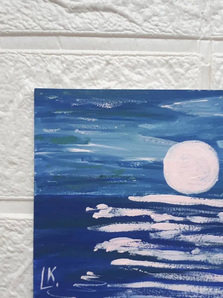 Sunset Miniature #6, Seascape Painting