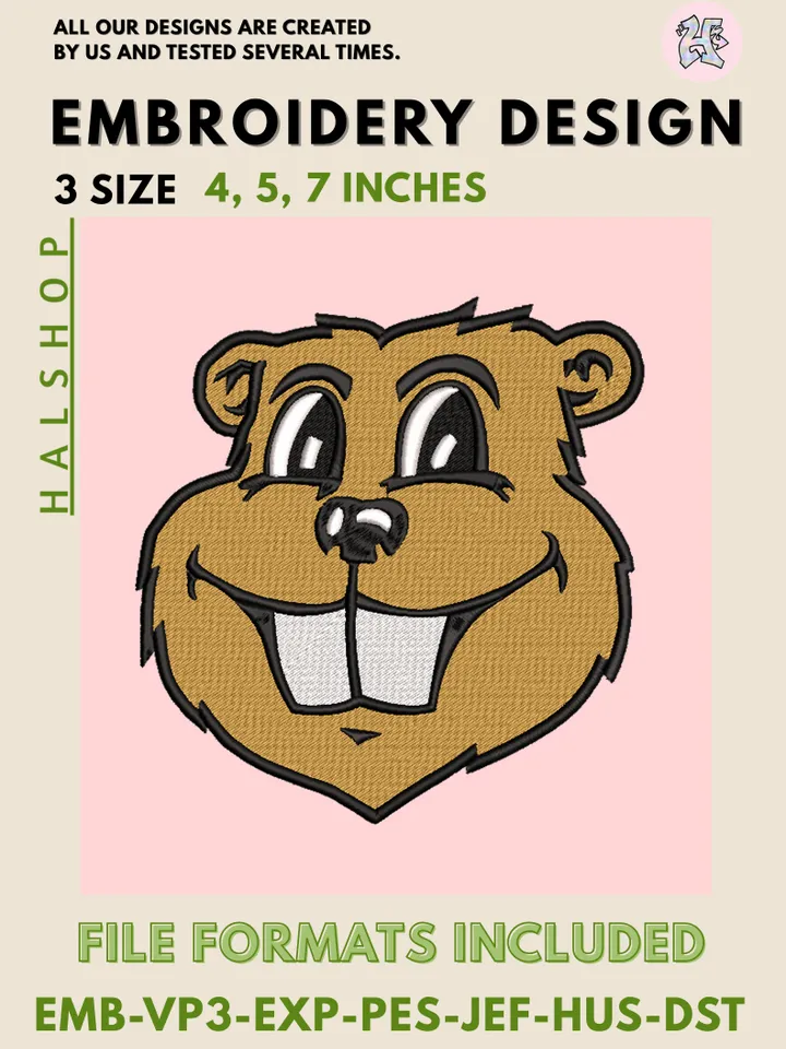 NCAA Minnesota Golden Gophers Round Logo Embroidery Design – College Sports Team Machine Embroidery Files, Digital Download for Instant Use