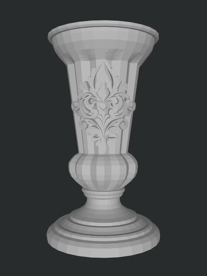 3D MODEL Miniature Victorian vase model ready to print