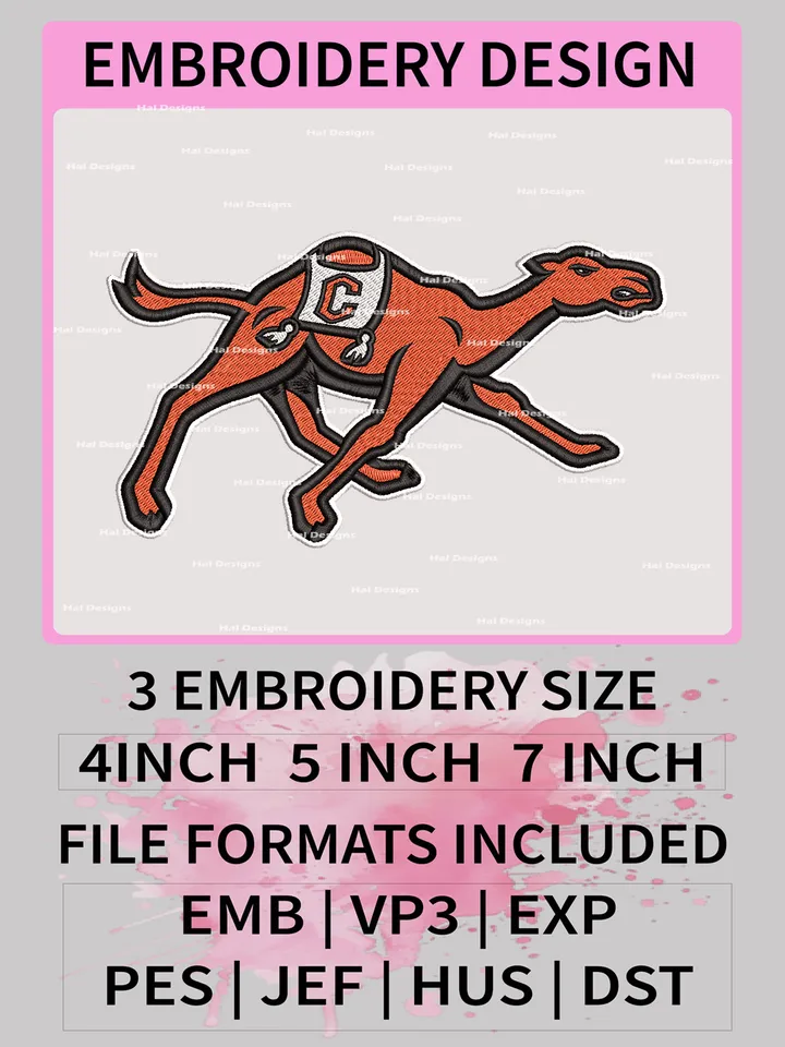 NCAA Campbell Fighting Camels Embroidery File, 3 Sizes, 6 Formats, NCAA Machine Embroidery Design, NCAA Logo, NCAA Teams