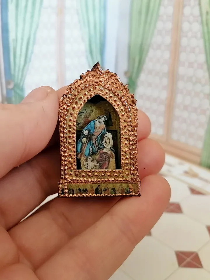 Nativity scene. Christmas miniature. Dollhouse miniature. 1:12.Dollhouse miniature. handmade. Christmas. Gift for Christmas.