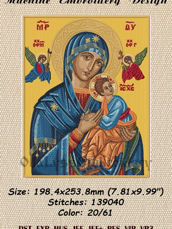 Our Lady of Perpetual Help embroidery design