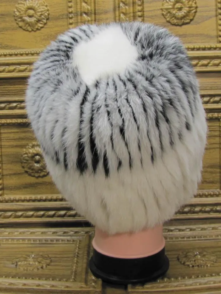 Fur hat for women made of natural rabbit fur. White warm fur hat. Winter hat for women, warm fur accessory. Natural rabbit fur