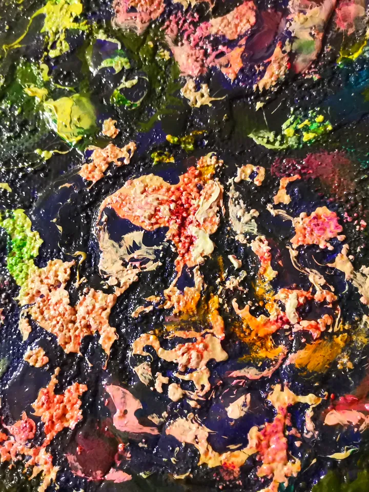 Flowers Peonies Painting Art Magic Abstract Oil Impasto Artist Svinar Oksana