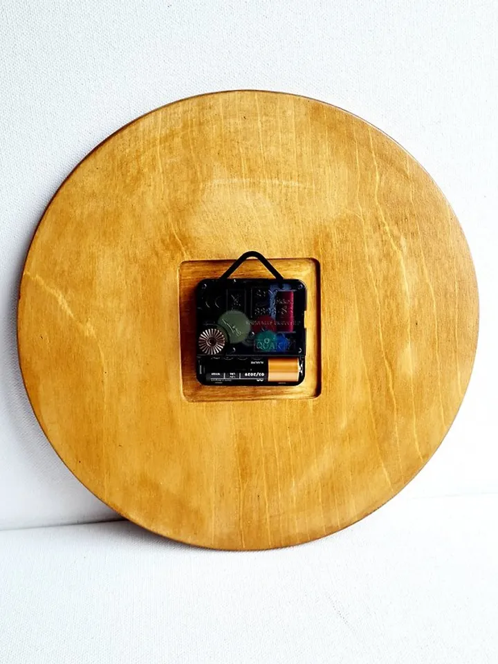 Unique art teal small copper color wall clock Retro wall clock Silent wall clock