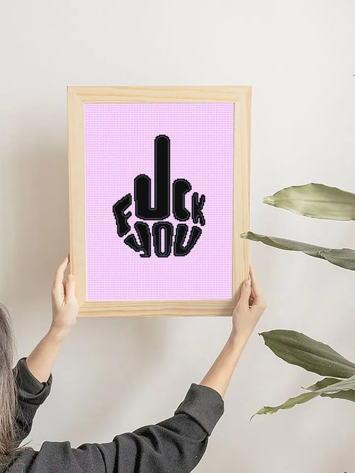 Fuck you cross stitch pattern PDF download Rude cross stitch chart, Fuck pattern digital PDF, Embroidery for adult #Q10