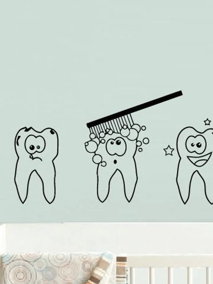 Teeth Wall Decal Dental clinic decor Sticker z745