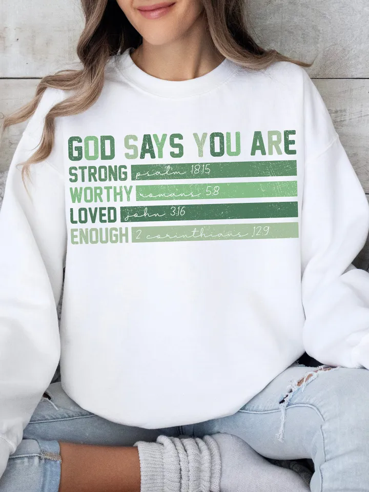 God says you are Lucky png, Jesus St. Patrick's png, lucky doodle png, christian St. Patrick's png, trendy St. Patrick's bible verse png