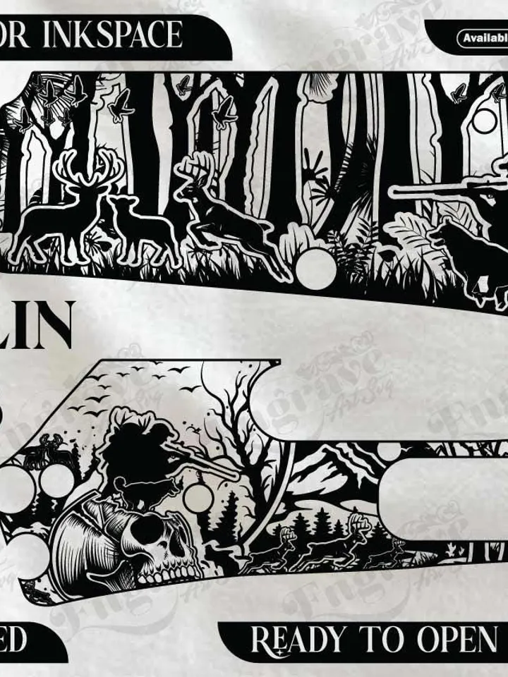Marlin 336 Hunting Deer Design,lasercut,laserengraving,fiberlaser,engravingfiles