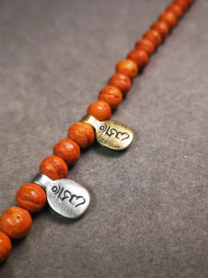 Gandhanra Handmade Buddhist Mala Counter Clip,Bum Counter Clip for Prayer Beads,Hum Letter,Mala Accessories