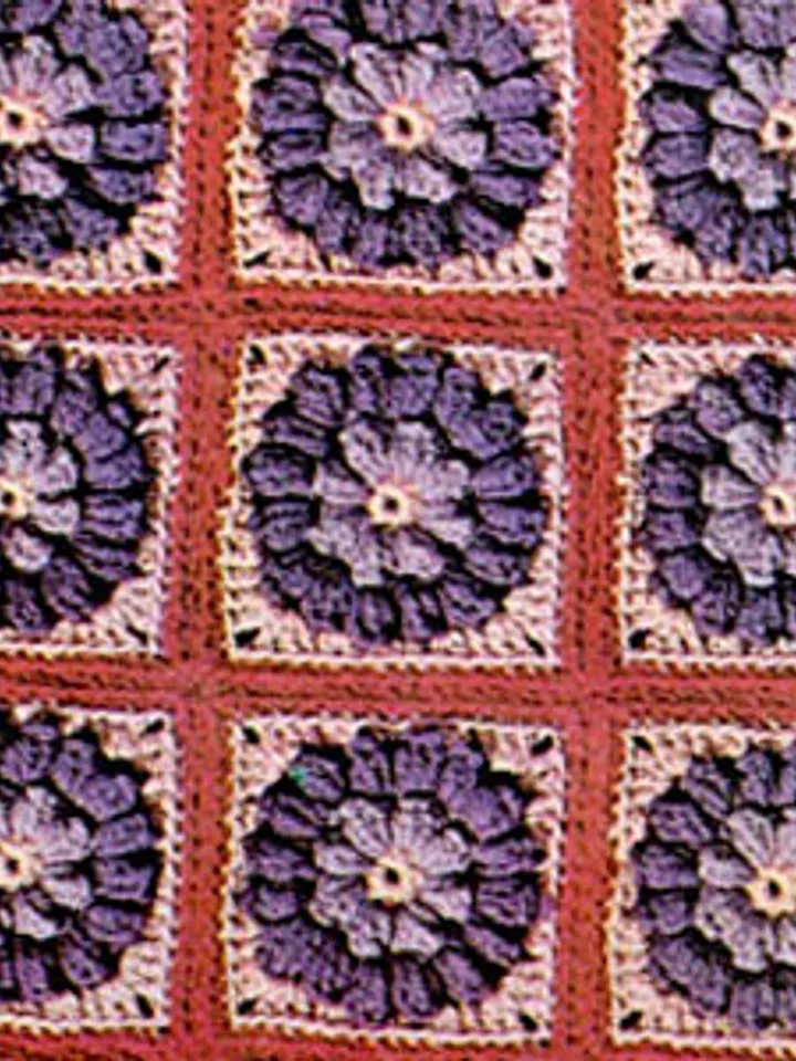 Crochet Pattern Vintage Afghan Wild Berries Digital Download PDF