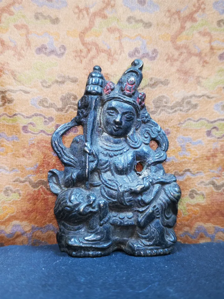 Gandhanra AcientTibetan Buddhist Statue,Terma,Vaisravana,Buddha of Wealth,60 Years Old