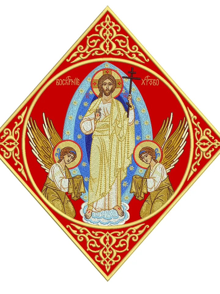 Resurrection of Jesus Christ Epigonation embroidery design
