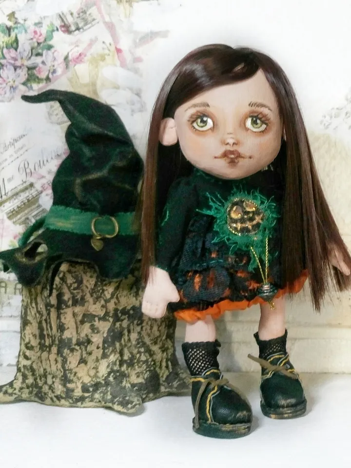 Textile witch doll