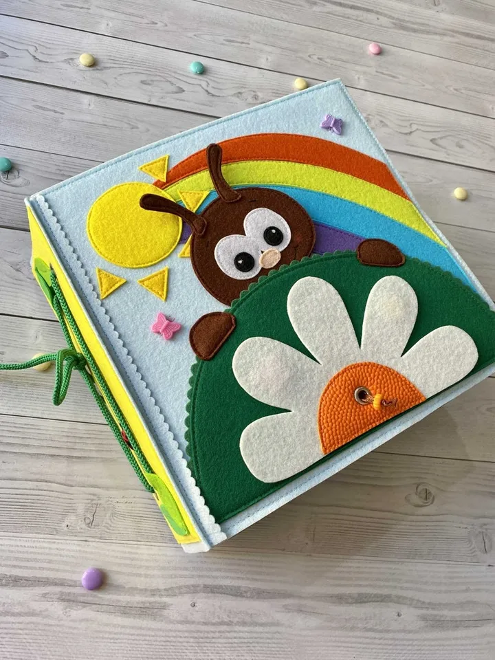 Insects Quiet book pattern PDF & Tutorial pages, Felt book pattern svg, Quiet book ideas, Sensory toys, Pdf felt sewing pattern for toddler