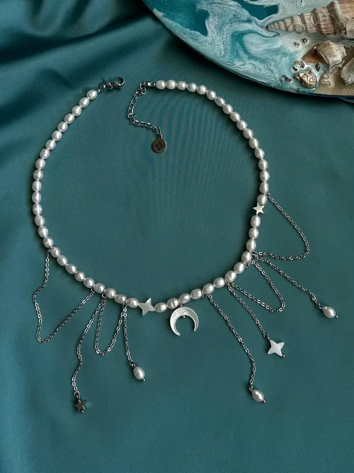 Natural Pearl Necklace STAR MOON