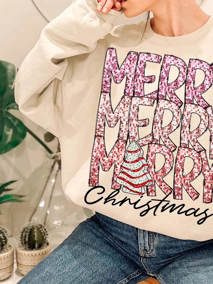 Merry merry merry christmas faux Sequin png,glitter christmas png,christmas cake faux sequin png,Faux Glitter Christmas Png Sublimation