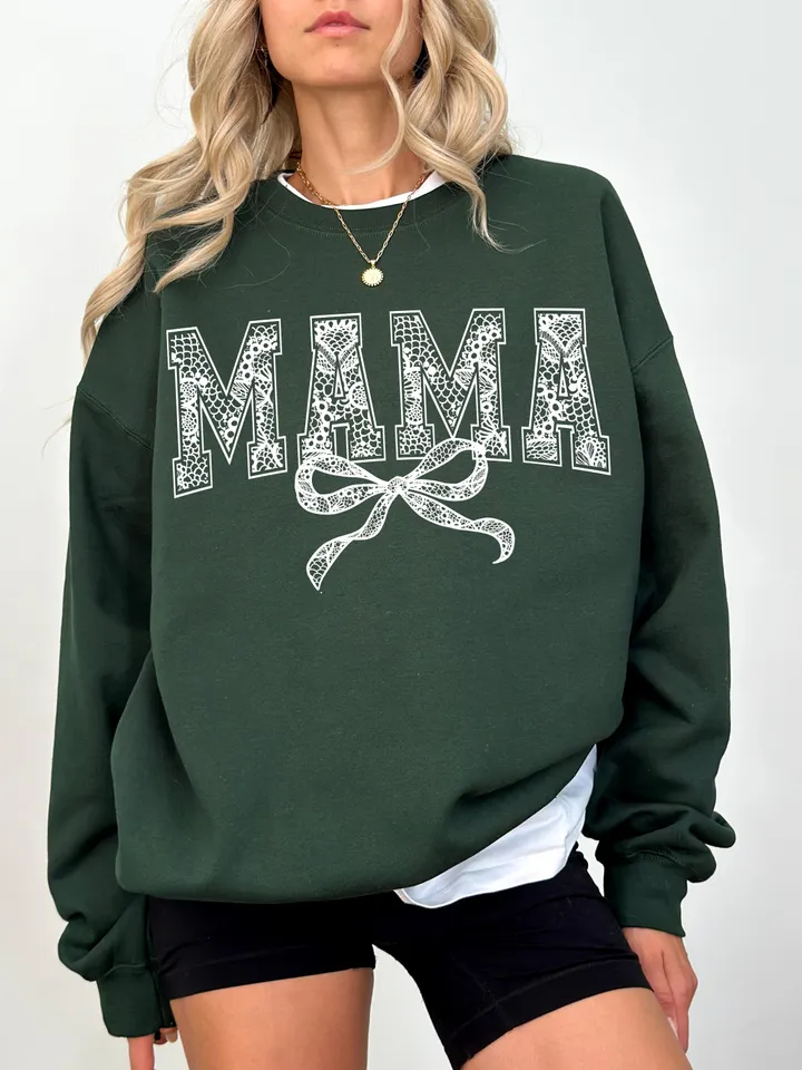 Lace Mama Coquette Png, Mama Png, Floral Mama Chinoiserie Png, Mama Varsity Png, Mothers Day Png, Gift for Mom, Lace Coquette Bow Png