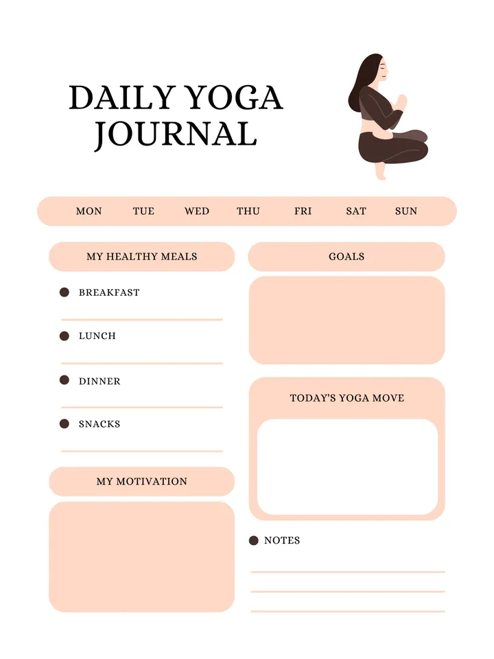 Yoga Journal with Resell Rights | Meditation Journal | Mindfulness Planner | Yoga Planner | PLR Digital Products | Canva Template.