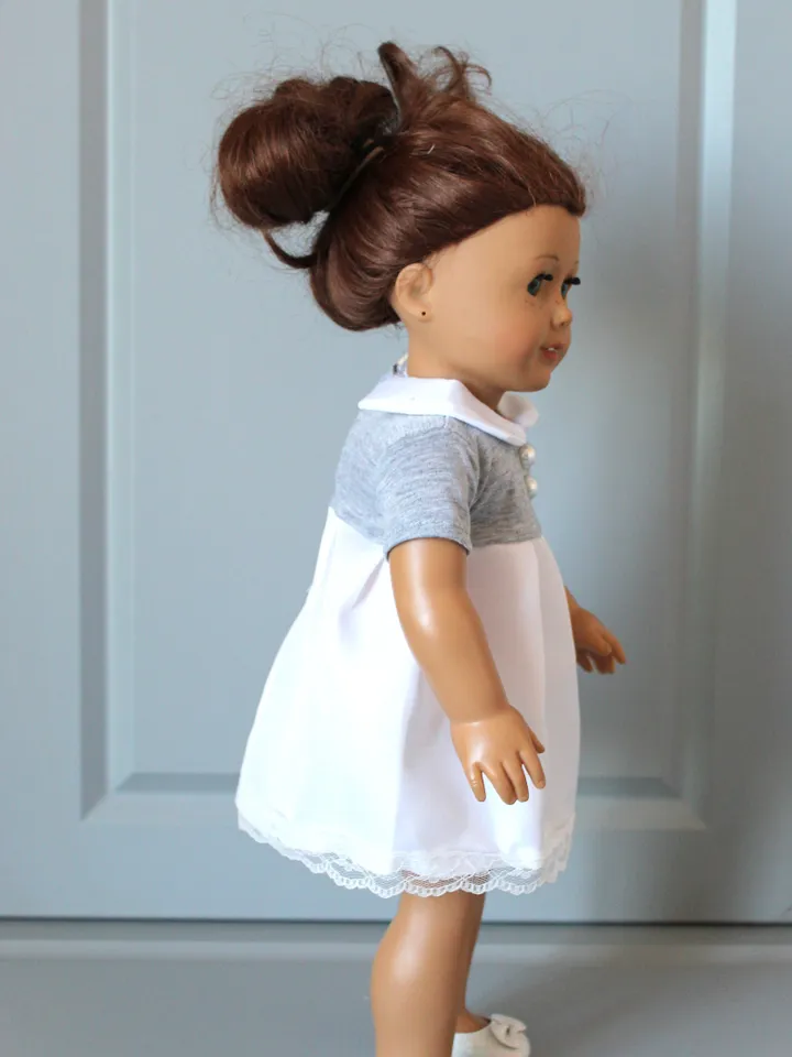 Handmade American girl doll clothes - dress for 18 inch doll – doll shoes and accessories – gift from grandmother