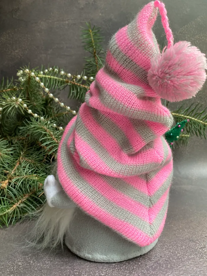 Cute pastel gnome . Christmas gnome decorations . Swedish gnome .