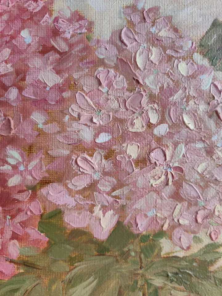 Hydrangea Original Oil Painting Flowers Artwork