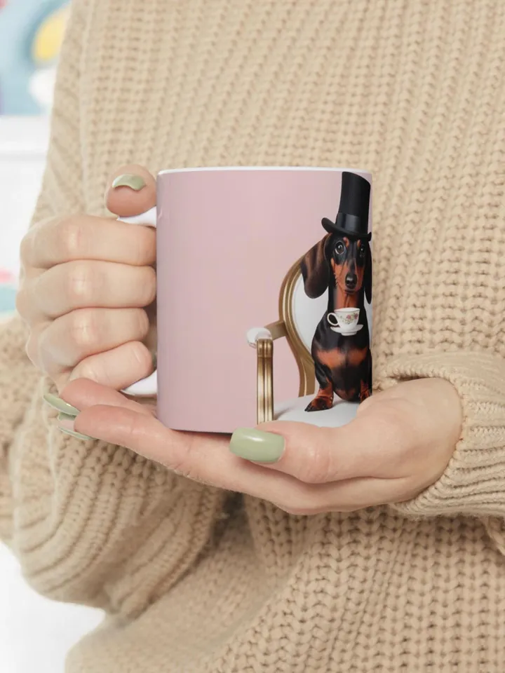 Whimsical Dachshund Mug, Cute Dog Coffee Cup for Animal Lovers, Perfect Gift for Pet Owners, Birthday, Housewarming, Tea Lover, Ceramic Mug