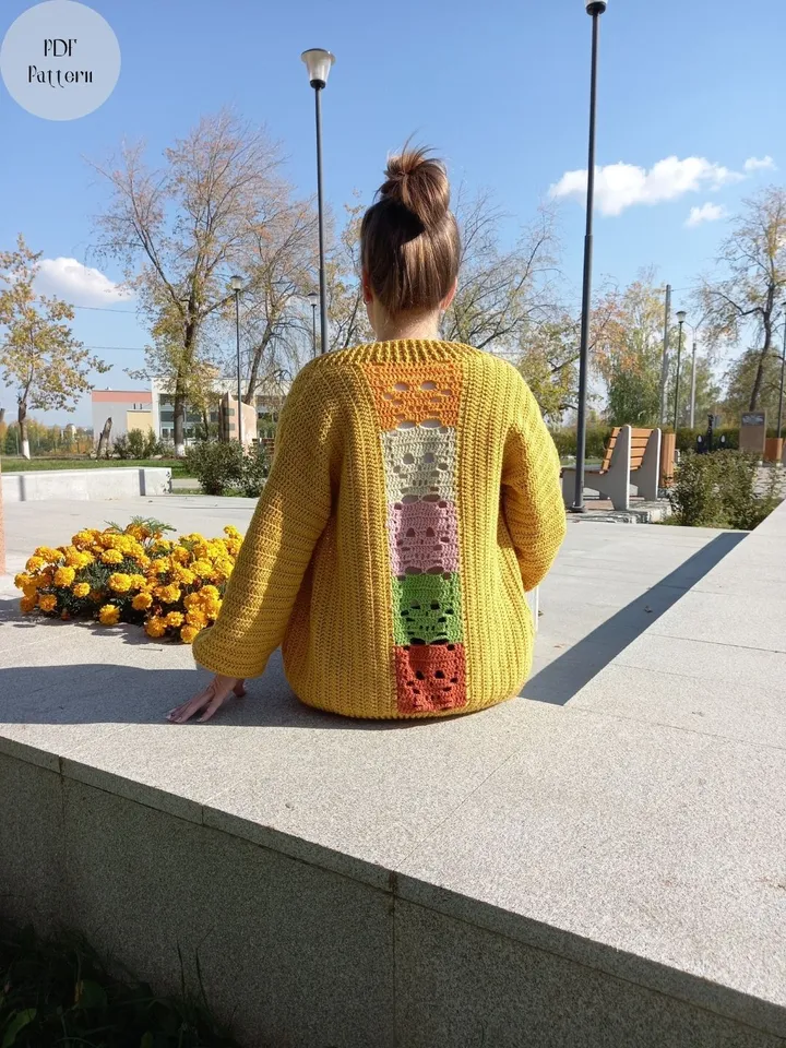 Crochet skulls cardigan, crochet pattern sweater, Halloween clothes, Crochet Pattern Lost Souls