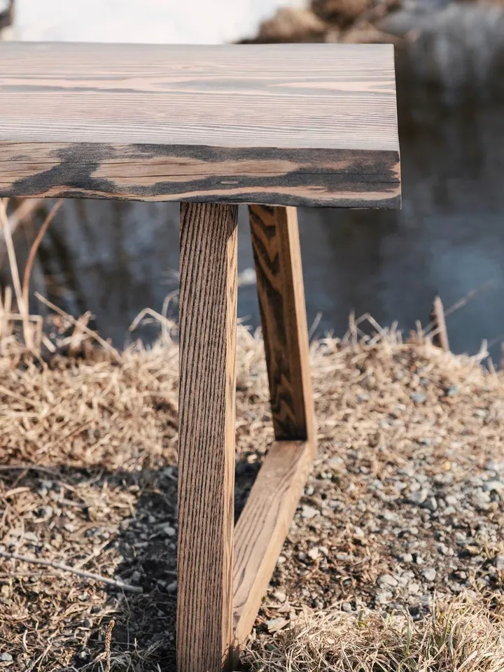 Slab cedar countertop