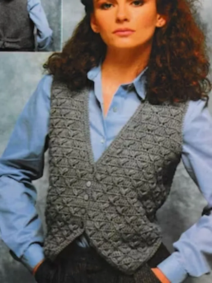 Waistcoat crochet pattern, vest crochet pattern , women waistcoat pdf