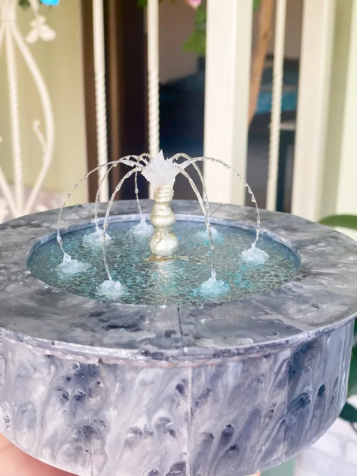Fountain for a dollhouse. 1.12.Handmade. Lightweight, beautiful fountain for a doll park.