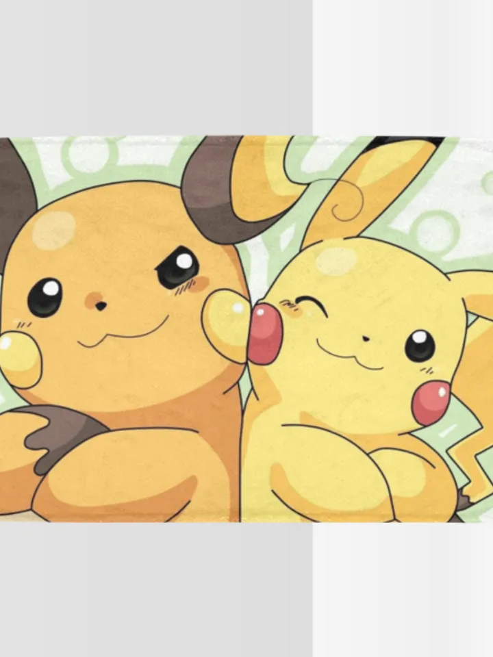 Pikachu and Raichu Blanket Lightweight Soft Microfiber Fleece