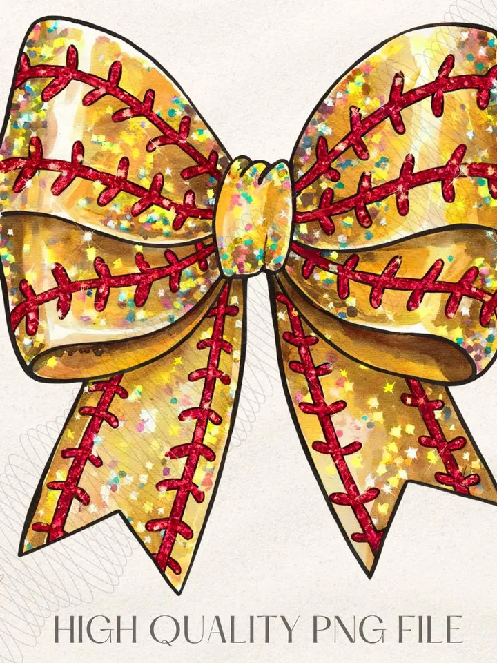 Glitter Softball Bow Png, Sparkle Softball Mom Png, Softball Design, Softball Png Design, Glitter Softball Bow Design, Softball Sublimation