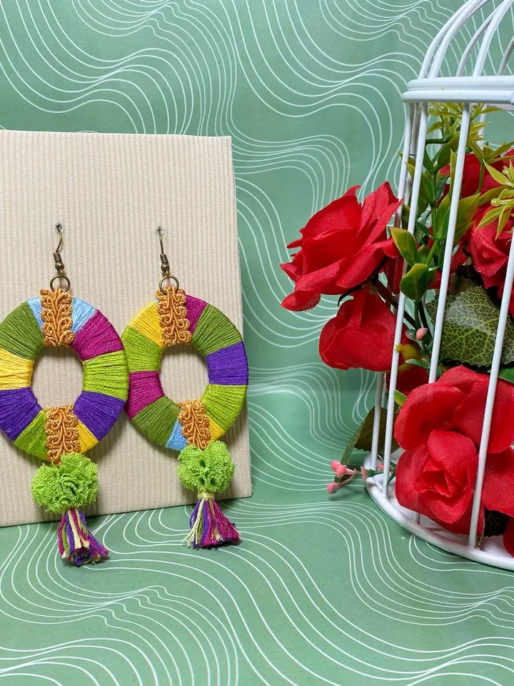 Handmade summer earrings.