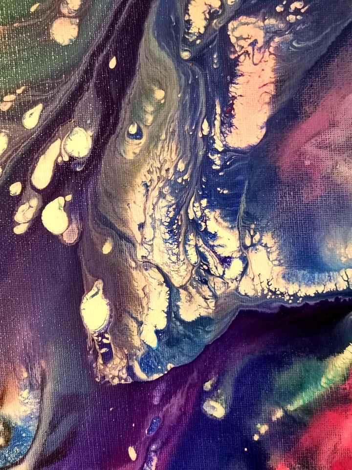 Sea Art Original Oil Painting Abstract Ocean Stingray Fish Underwater Artist Svinar Oksana