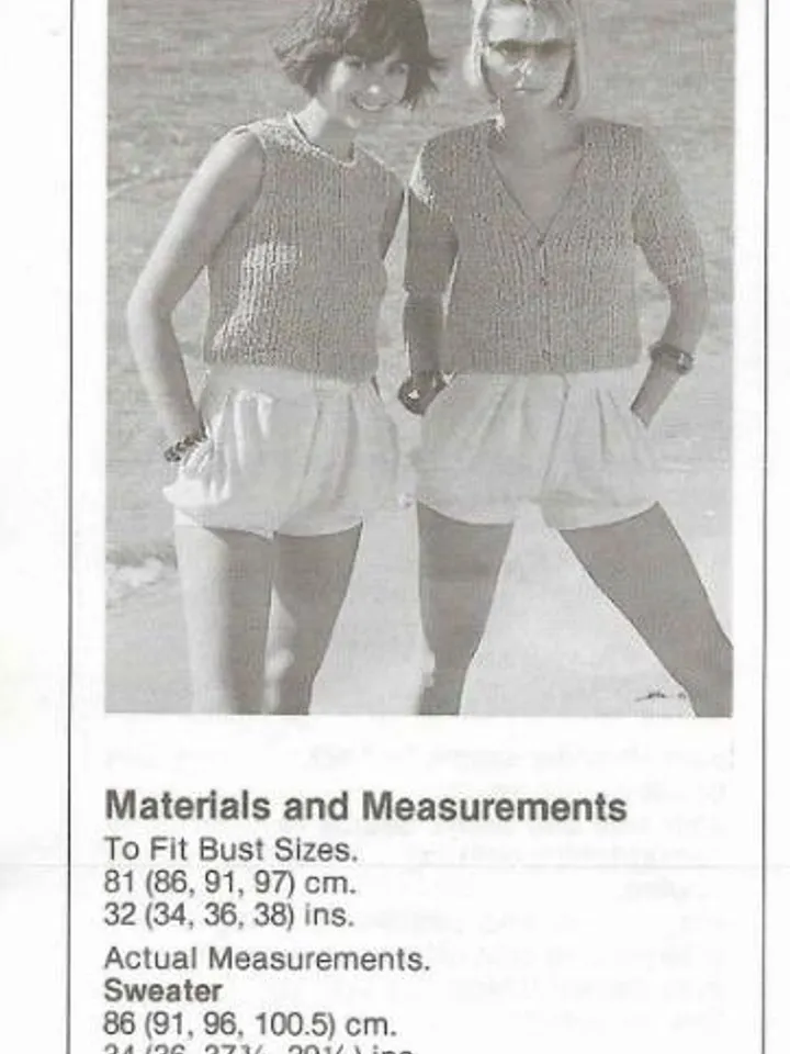 Top Knitting Pattern , Ladies Top Knitting Pattern PDF Cotton DK pdf Instant Download