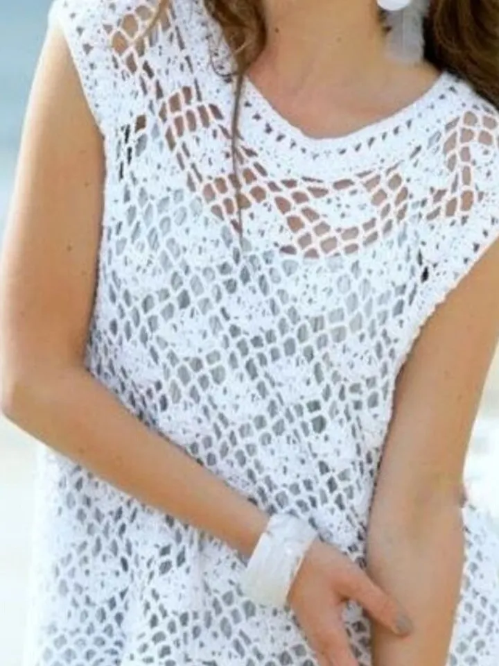 Top summer, top crochet, tunic crochet, top tunic pattern, top tunic crochet PDF
