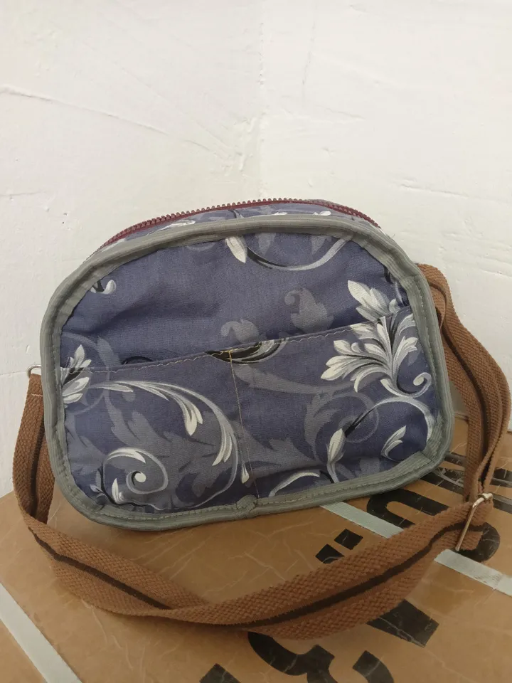 Cute crossbody denim bag, shoulder jeans bag, recycled jeans fabric, boho bag with pockets outside and inside