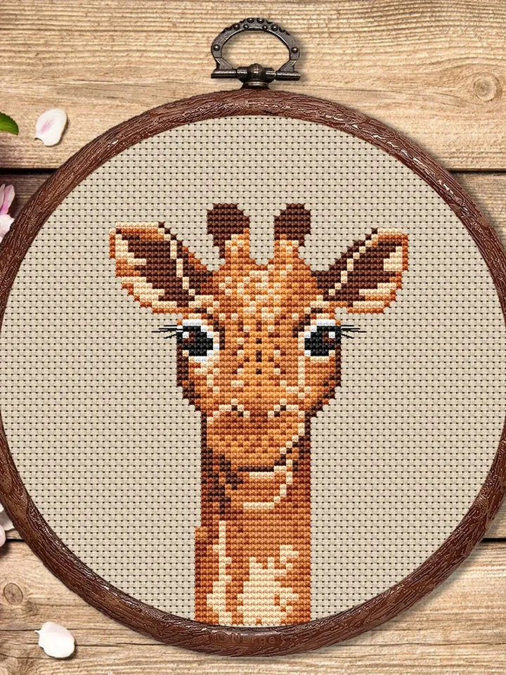 The Giraffe Cross Stitch Pattern, Animal Cross Stitch, Embroidery Giraffe, Savana Cross Stitch Pattern, Modern Cross Stitch Pattern #anm017