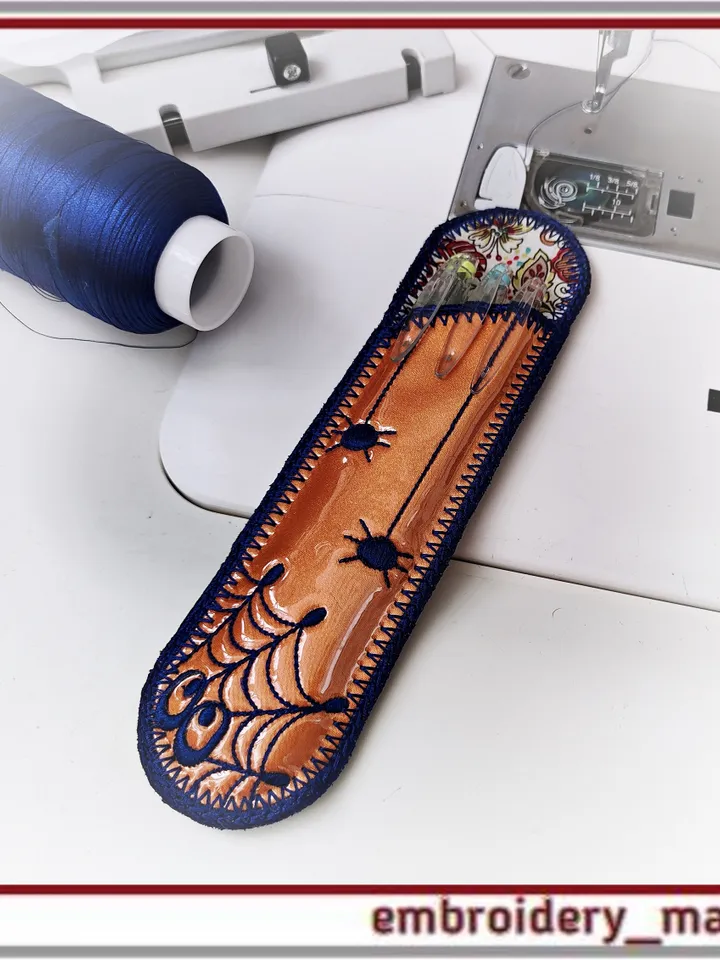 Halloween Case In the hoop for pens pencils markers Knitting Needles embroidery design ITH