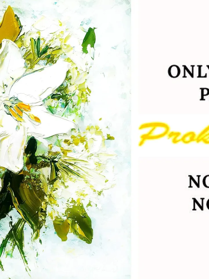 Lily Painting Flower Original Art Original Oil Painting Painting Painting Abstract Floral Painting Gift by ArtProkopaloSv