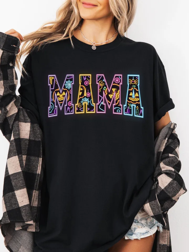 Mama Png, Coquette Halloween Neon Png, Spooky Mama Png, Floral Ghost Png, Spooky Season Png, Halloween Mama Png, Girly Coquette Bow Png