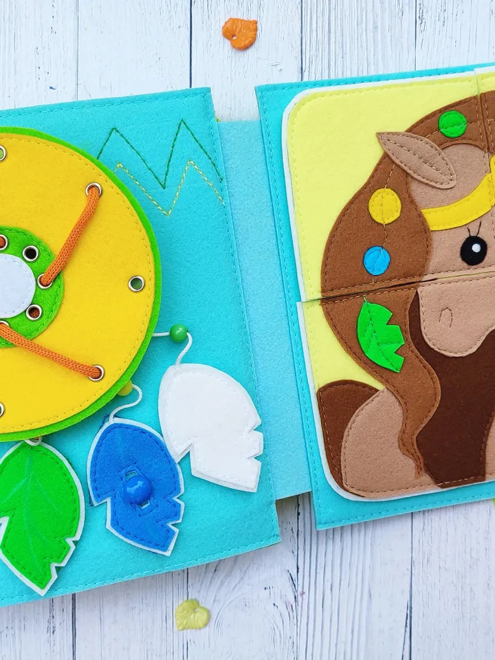 Indians Quiet book pattern, Felt activity book pattern pdf, DYI Quiet book sewing ideas for kids 2, 3, 4 year old, Baby soft book tutorial