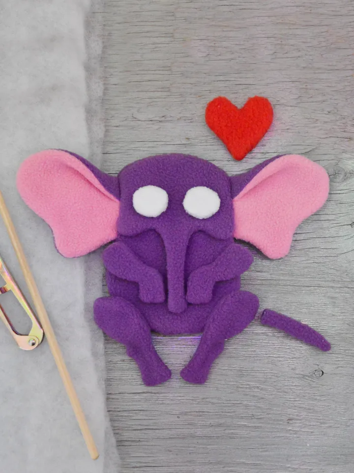 Plush Toy PDF Patterns β Fleece Softies Set: Lion, Frog & Elephant